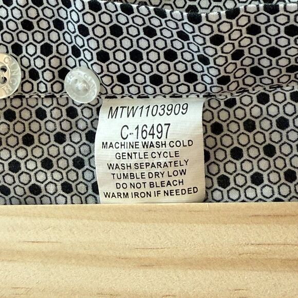 Cinch Long Sleeve Buttondown Western Shirt Mens SZ XXL  Blue White Hexagon Print - Picture 13 of 16